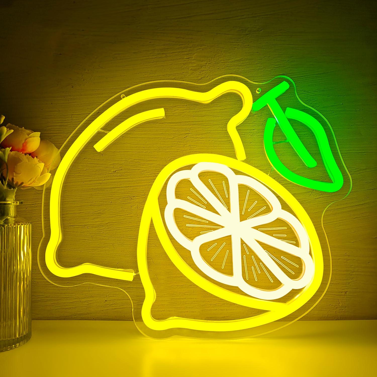 Lemon Neon Sign Dimmable LED L - Neon Sign Party 评论和价格