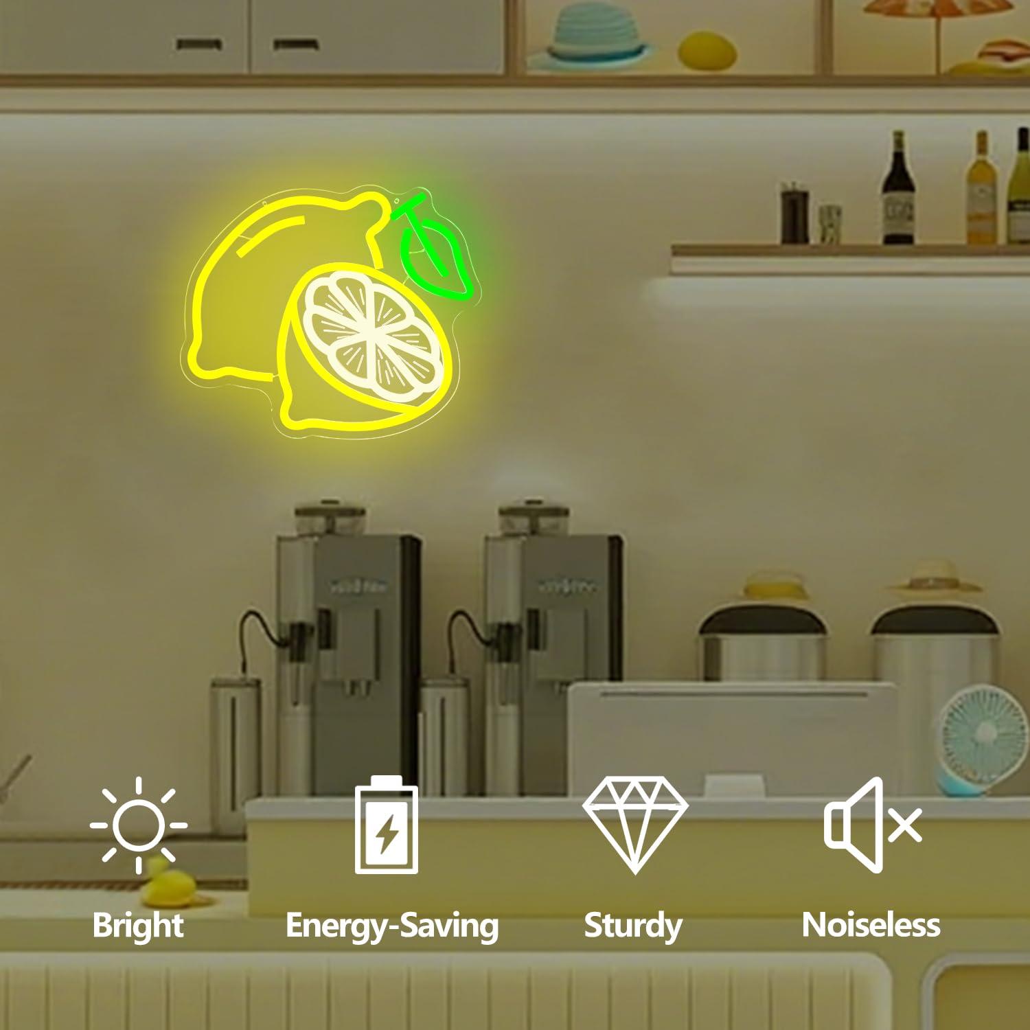 Lemon Neon Sign Dimmable LED L - Neon Sign Party 评论和价格