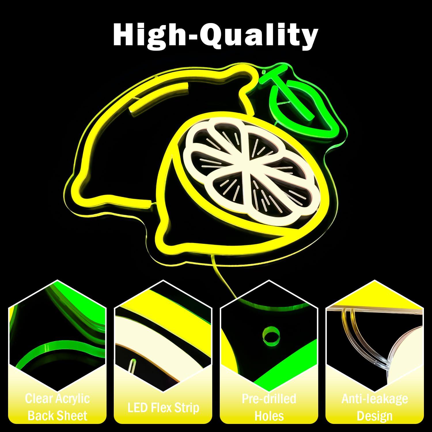 Lemon Neon Sign Dimmable LED L - Neon Sign Party 评论和价格