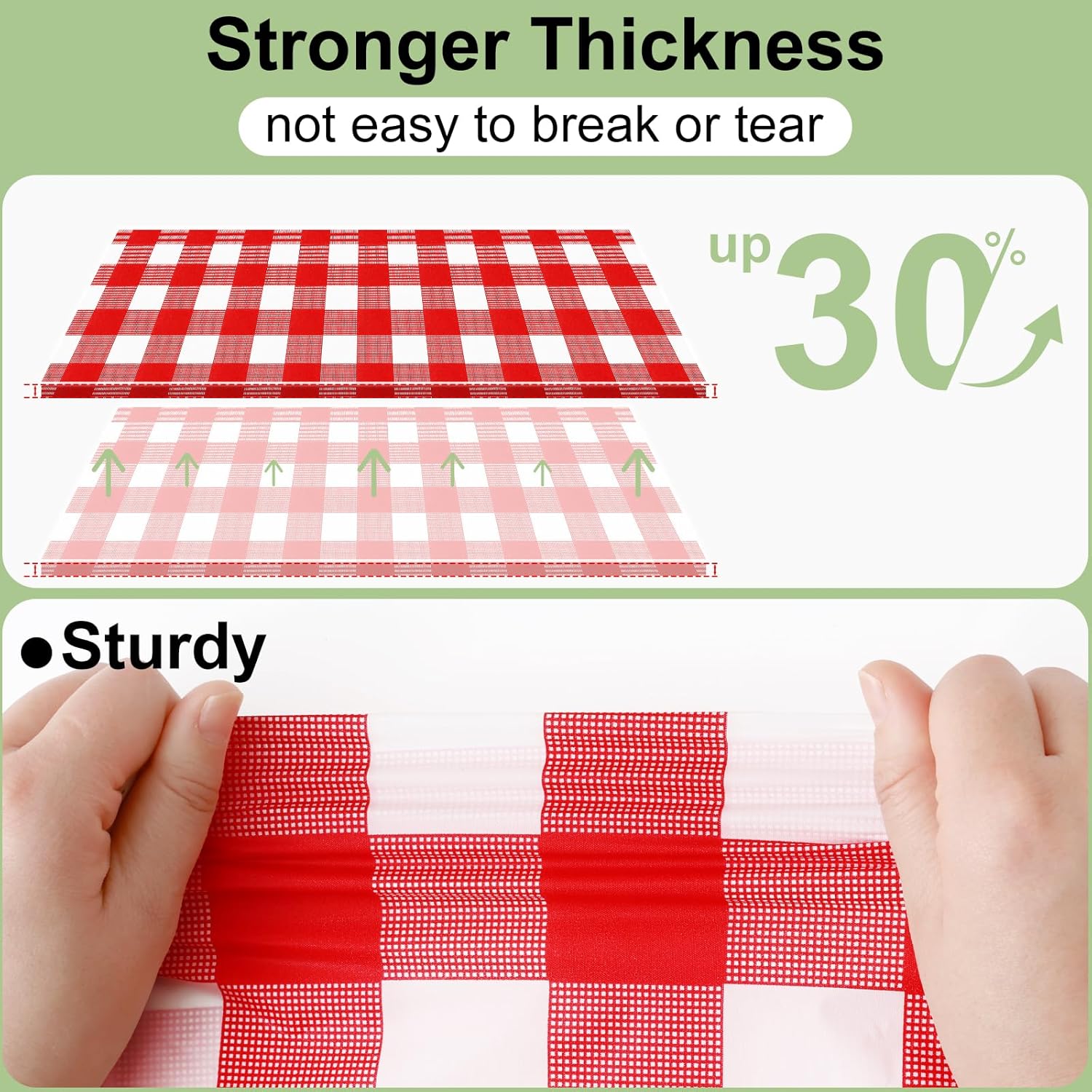 Rectangular Red White Checkere - Table Cloth Disposable 评论和价格