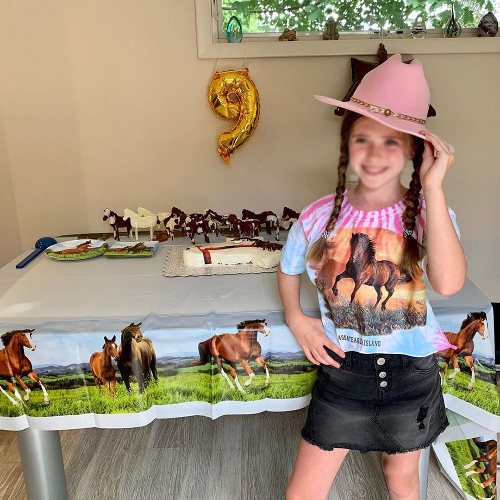 130x220 CM Wild Horse Tableclo - Table Cloth Disposable 评论和价格