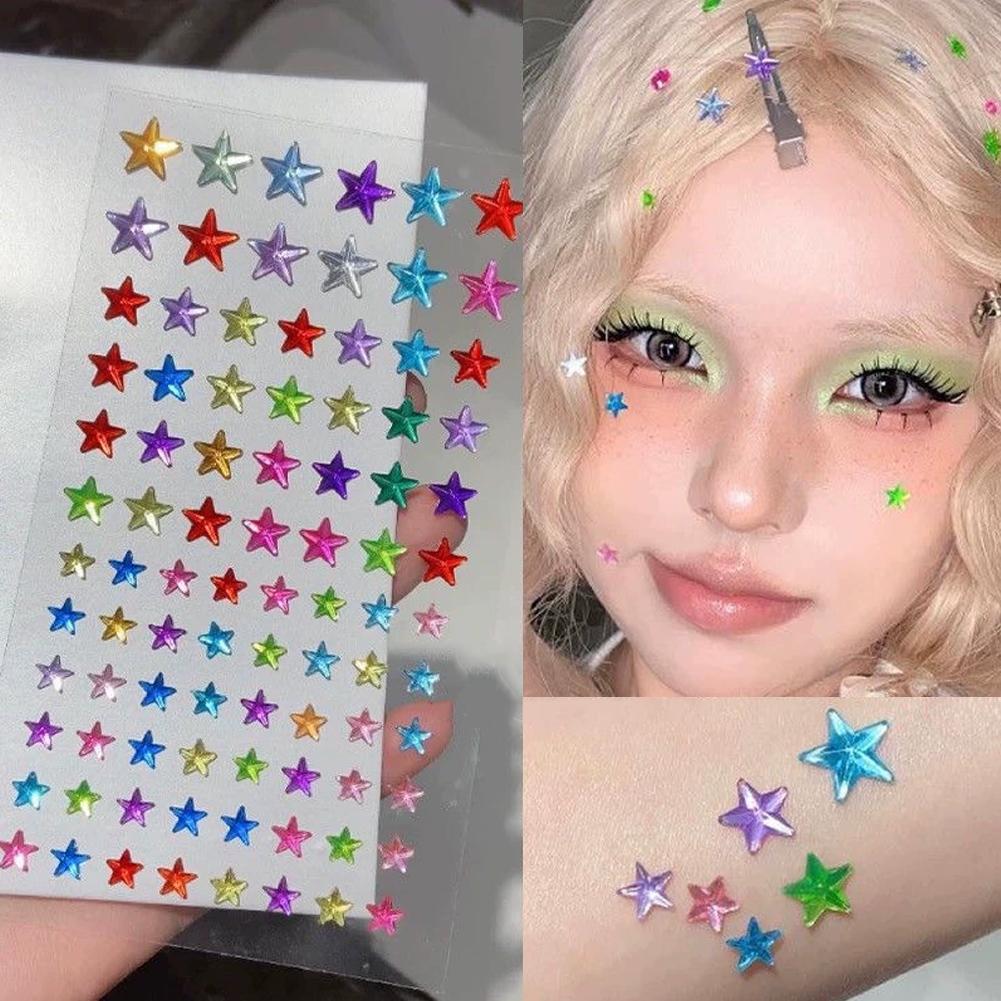 Self-Adhesive Face Rhinestones - Event Party 评论和价格