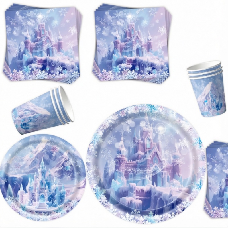 Christmas Snowflake Castle Par - Table Cloth Disposable 评论和价格