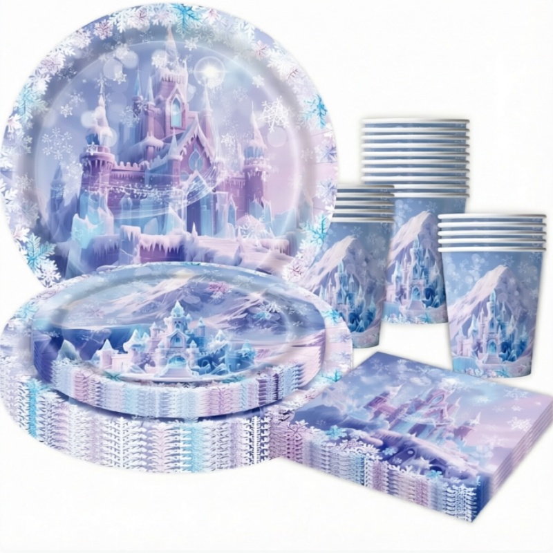 Christmas Snowflake Castle Par - Table Cloth Disposable 评论和价格