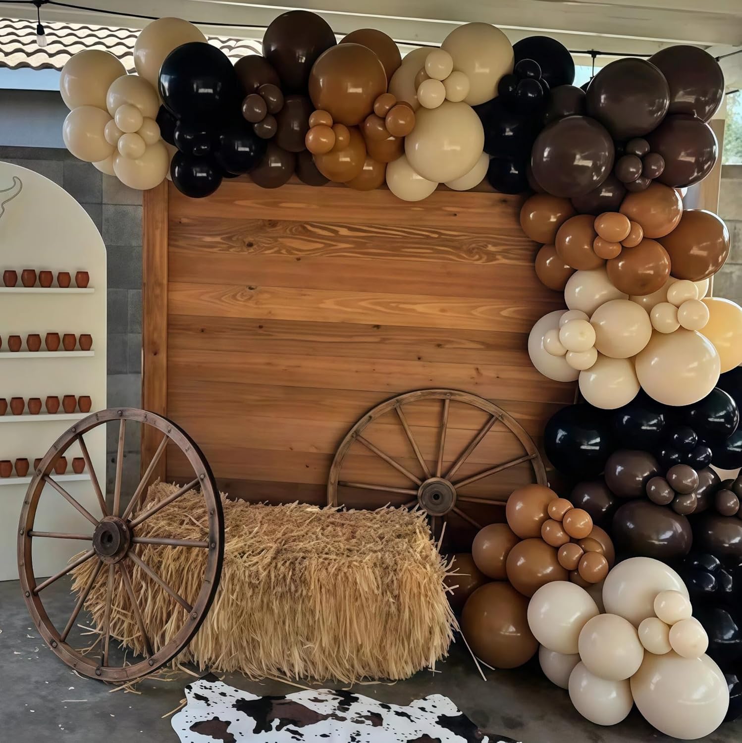 102Pcs Brown and Black Balloon - Balloon Arch Kit 评论和价格