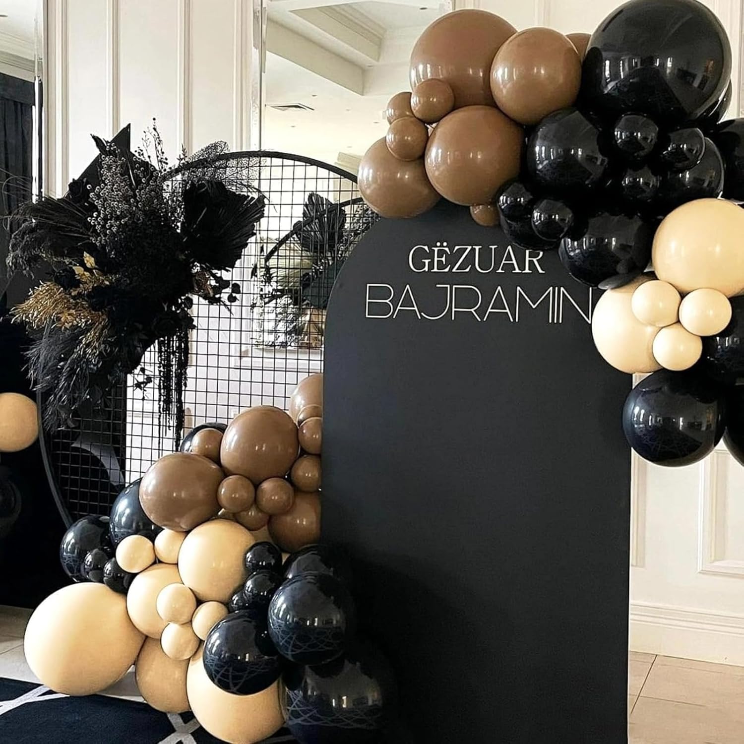 102Pcs Brown and Black Balloon - Balloon Arch Kit 评论和价格
