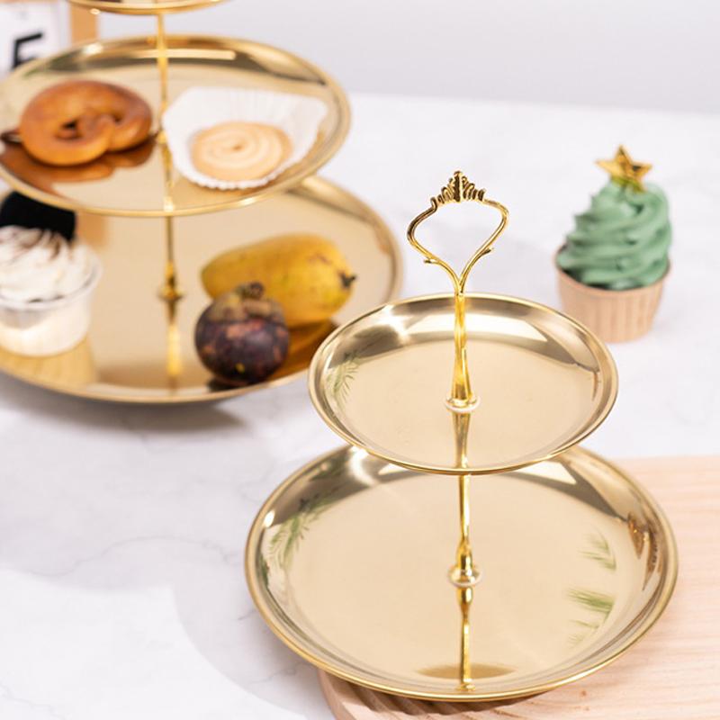 Gold Silver 2/3-Tier Cake Stan - Cupcake Stand Tier 评论和价格
