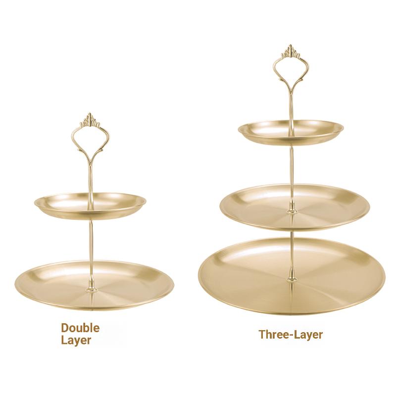 Gold Silver 2/3-Tier Cake Stan - Cupcake Stand Tier 评论和价格