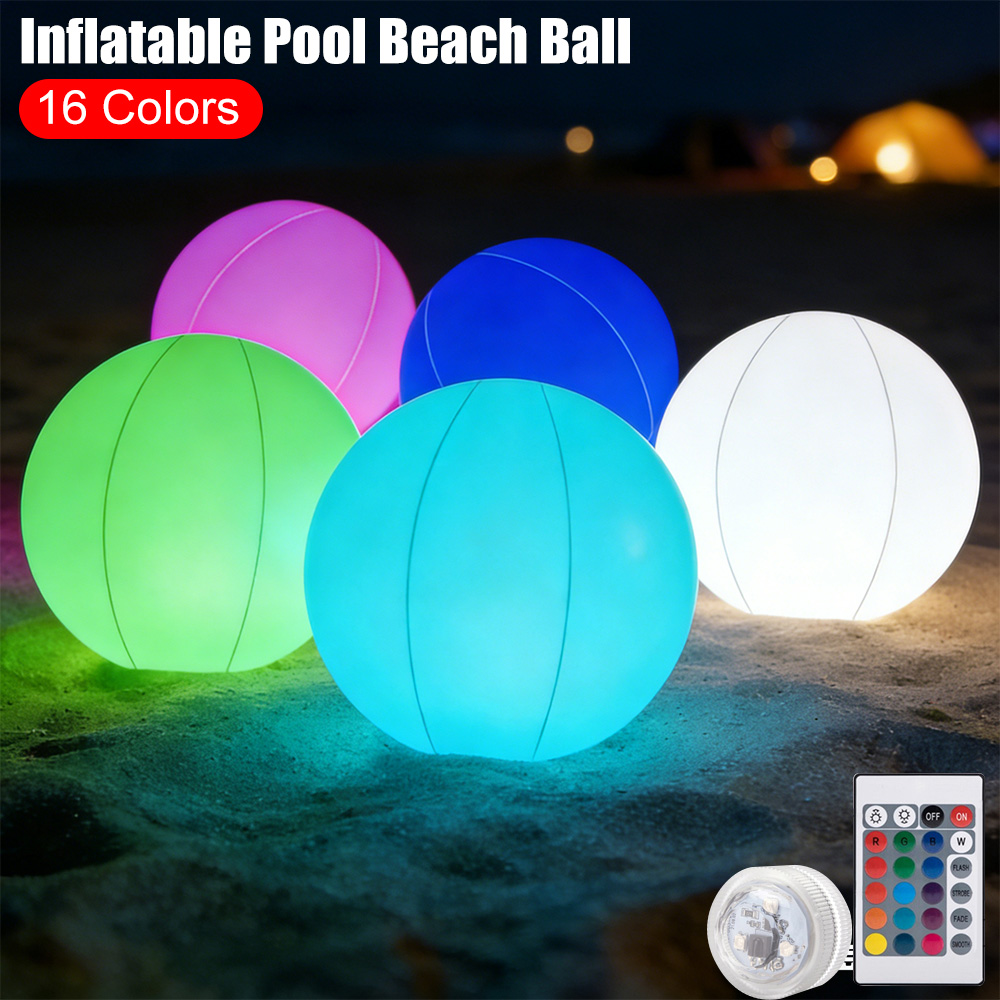 Inflatable Pool Beach Ball Lum - Led Balloon Light 评论和价格
