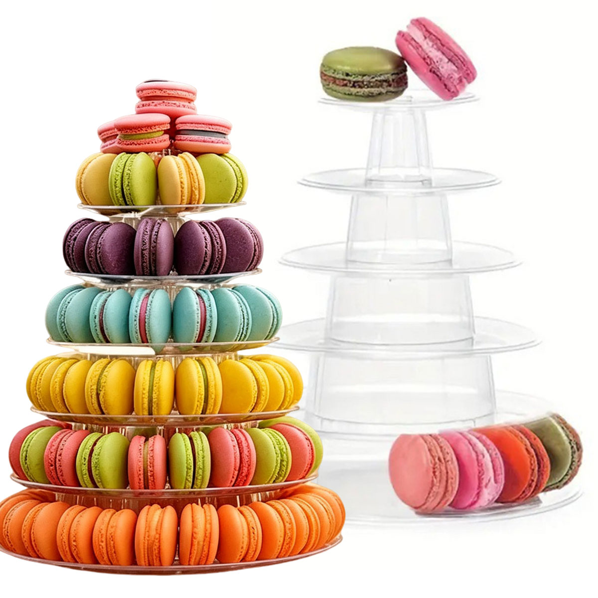 1PC 6-Tier Round Plastic Clear - Cupcake Stand Tier 评论和价格