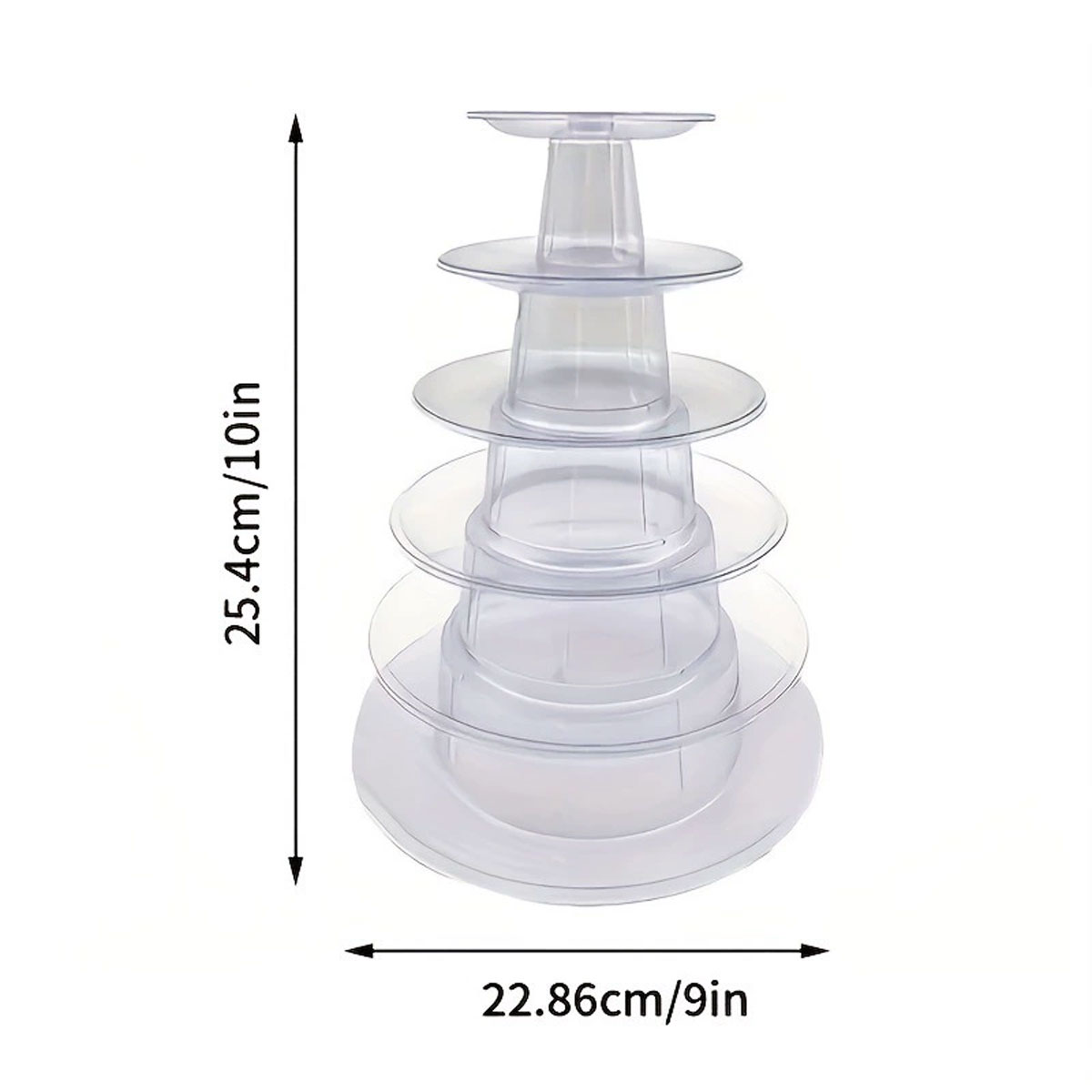 1PC 6-Tier Round Plastic Clear - Cupcake Stand Tier 评论和价格