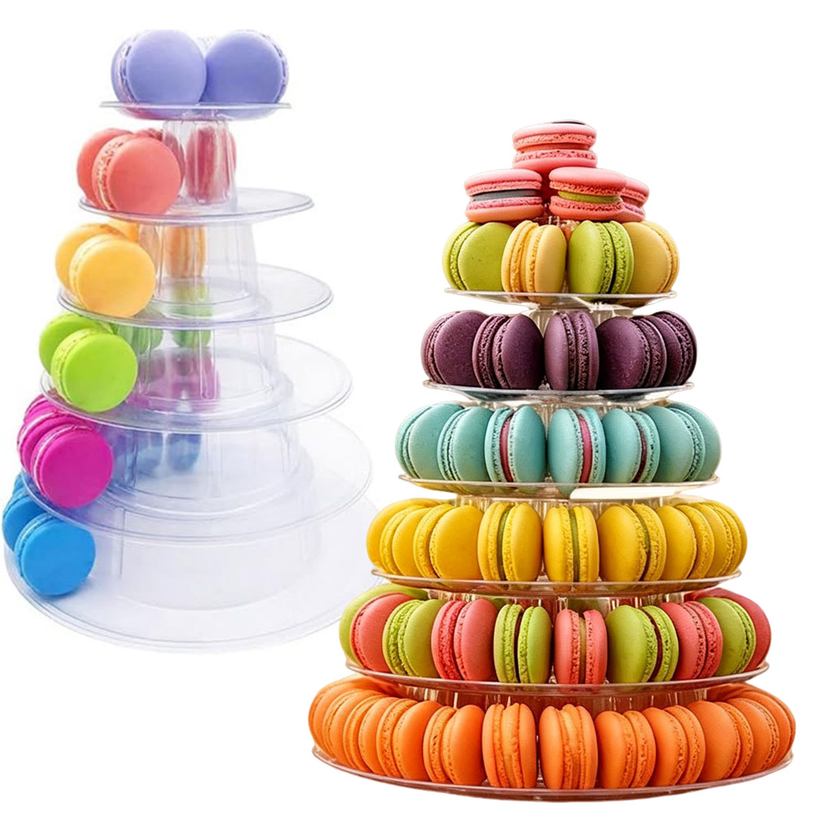 1PC 6-Tier Round Plastic Clear - Cupcake Stand Tier 评论和价格
