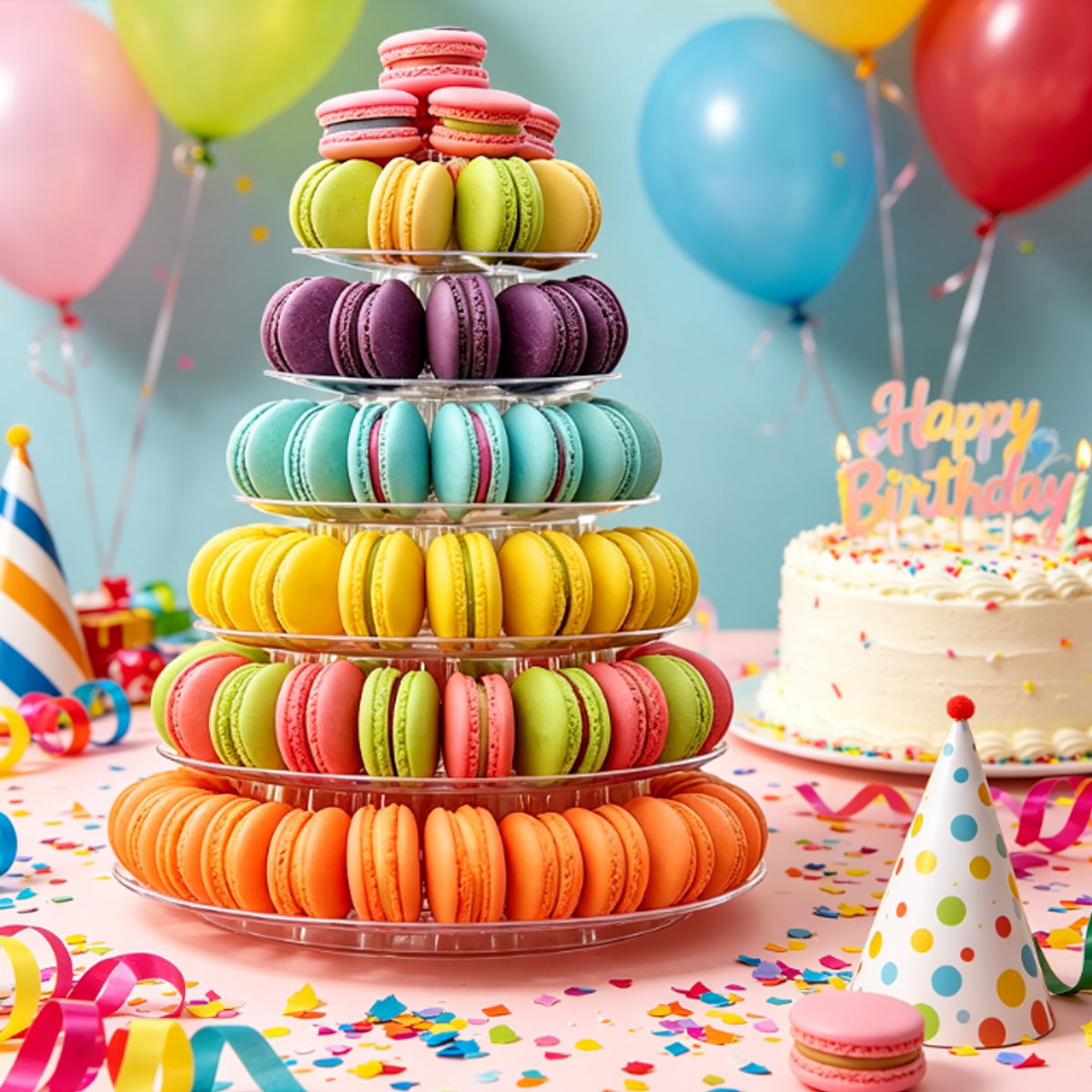 1PC 6-Tier Round Plastic Clear - Cupcake Stand Tier 评论和价格