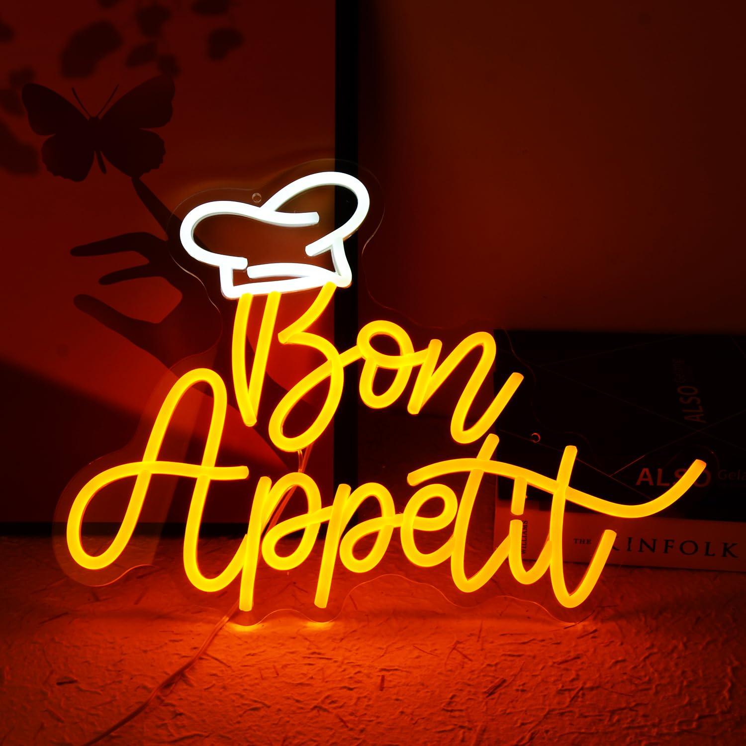 Bon Appetit Chef Hat Neon Sign - Neon Sign Party 评论和价格
