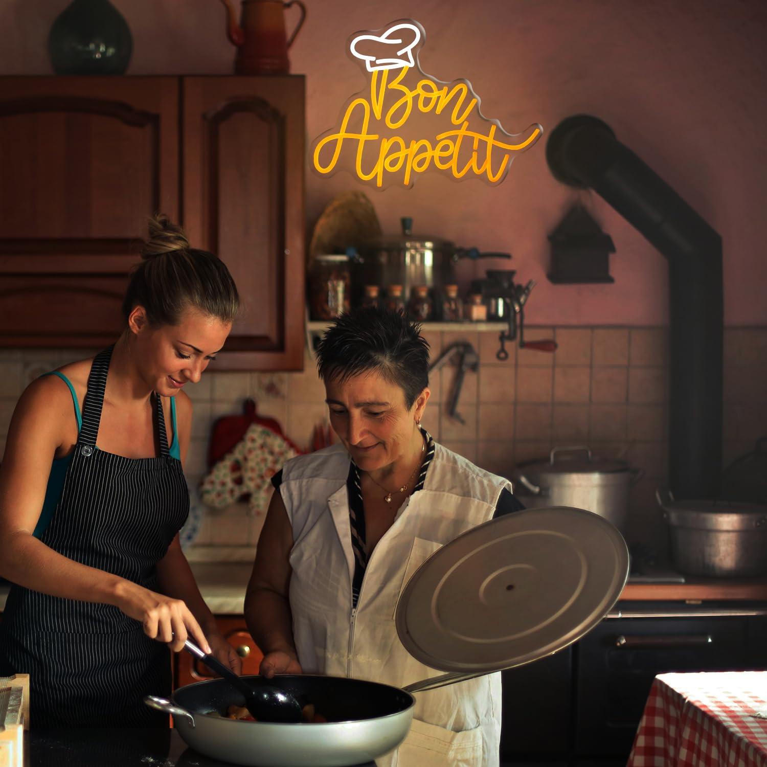 Bon Appetit Chef Hat Neon Sign - Neon Sign Party 评论和价格