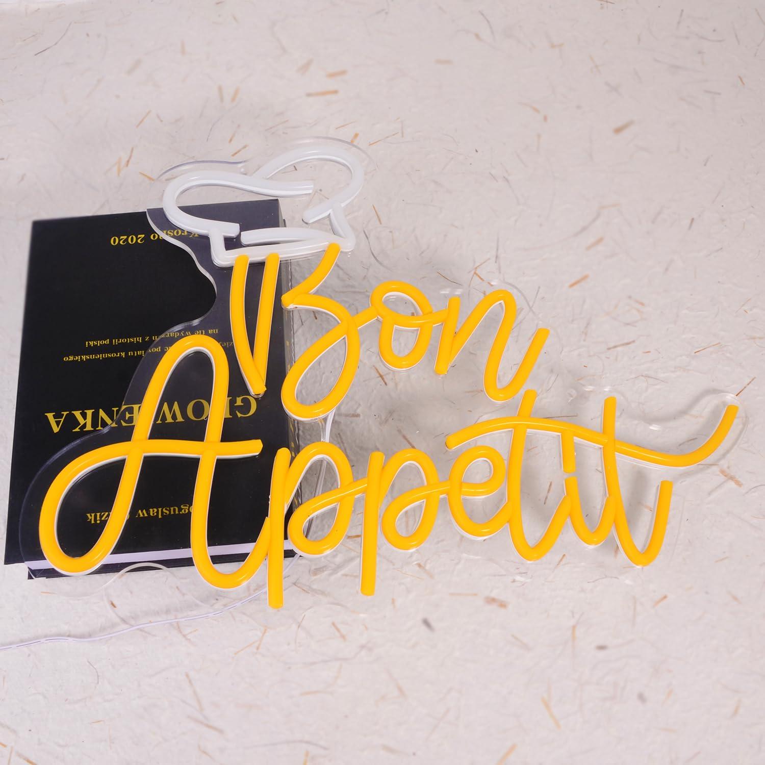 Bon Appetit Chef Hat Neon Sign - Neon Sign Party 评论和价格