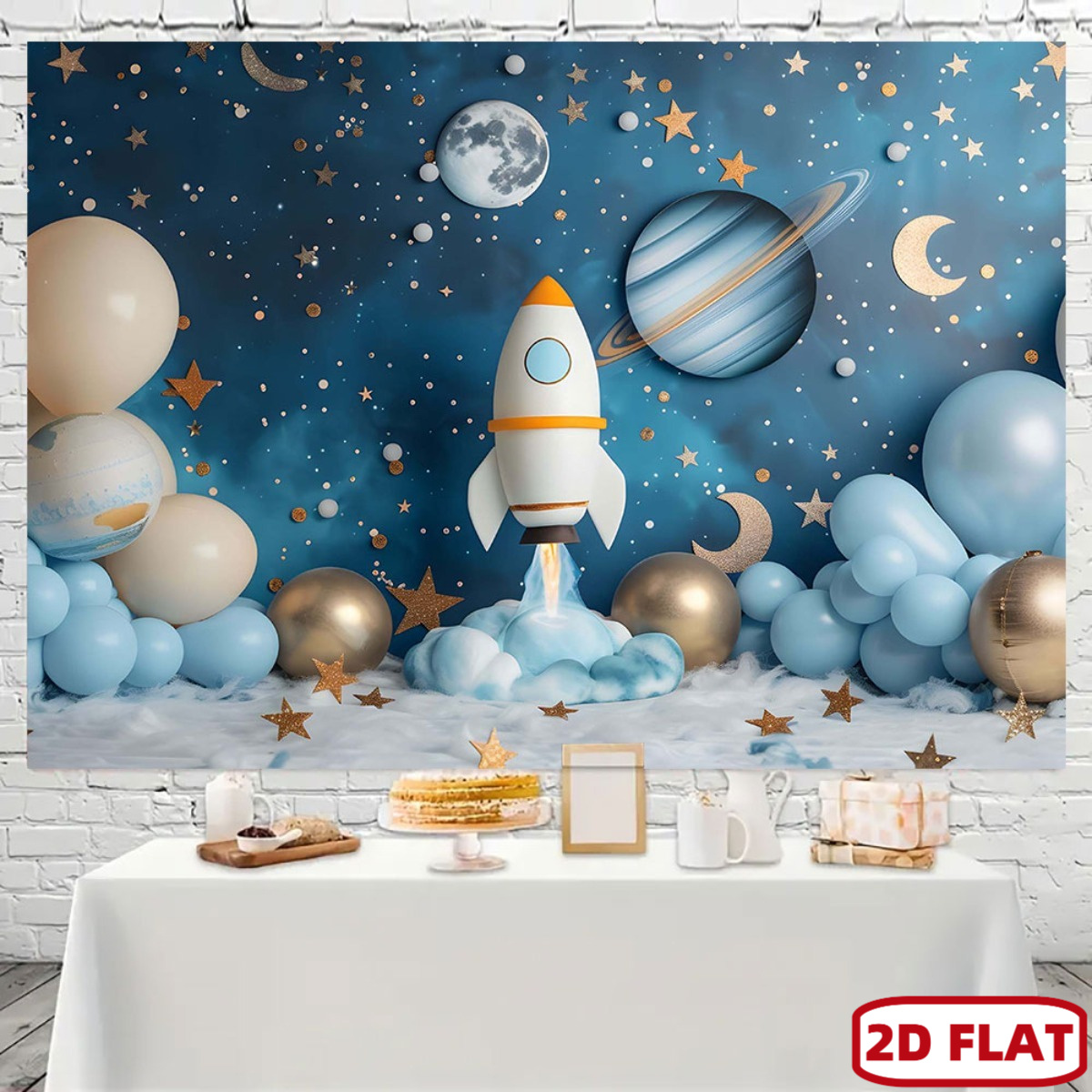2D flat 1pc space theme party  - Event Launch Party 评论和价格
