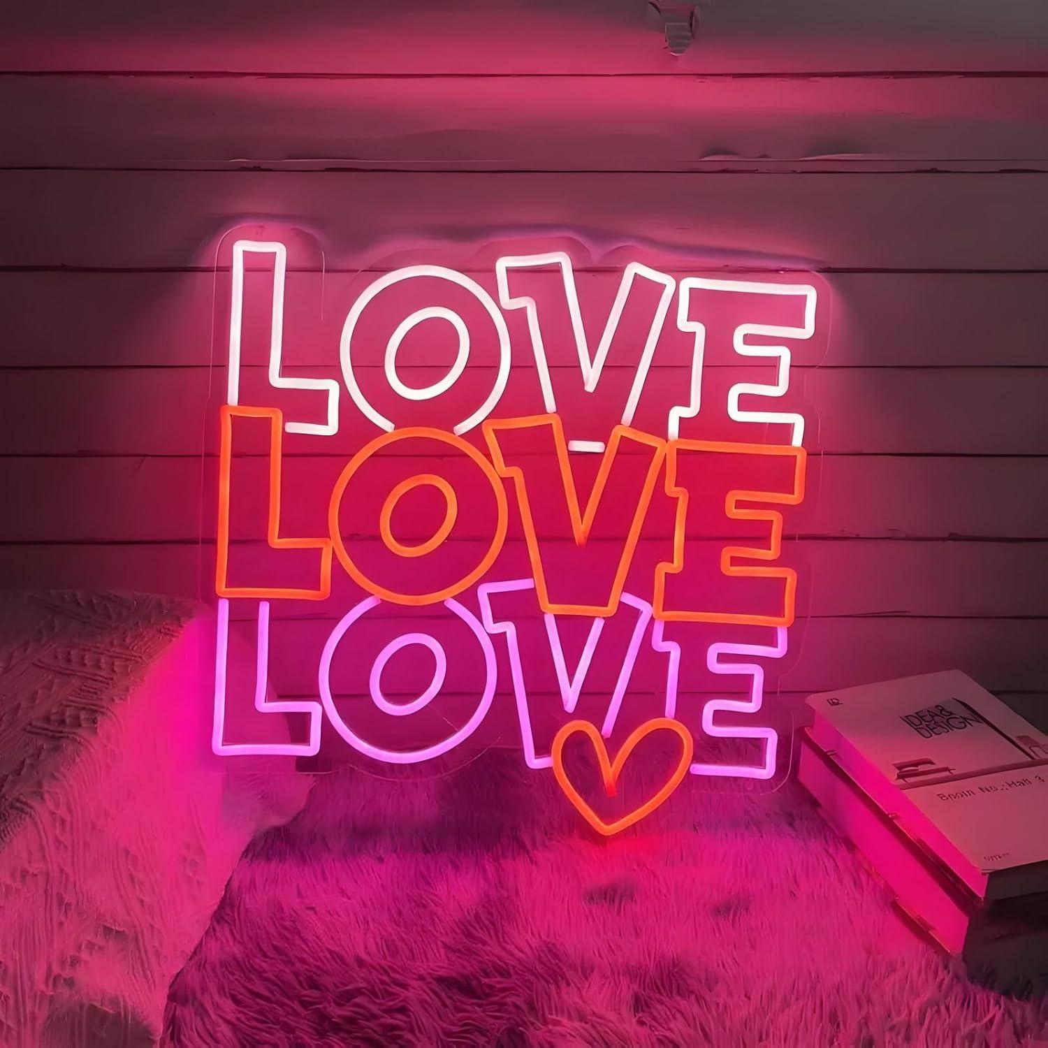 Love Neon Sign USB Dimmable LE - Neon Sign Party 评论和价格