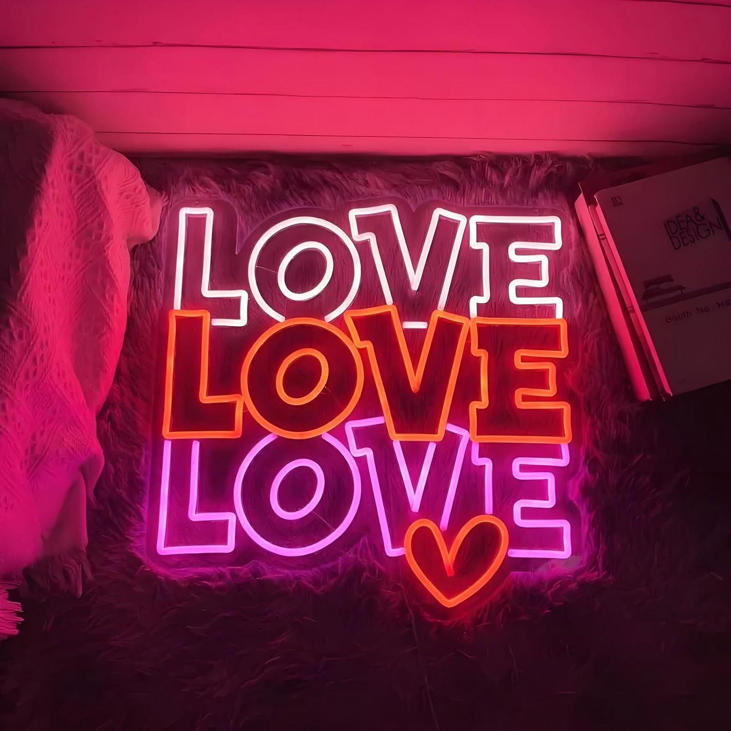 Love Neon Sign USB Dimmable LE - Neon Sign Party 评论和价格