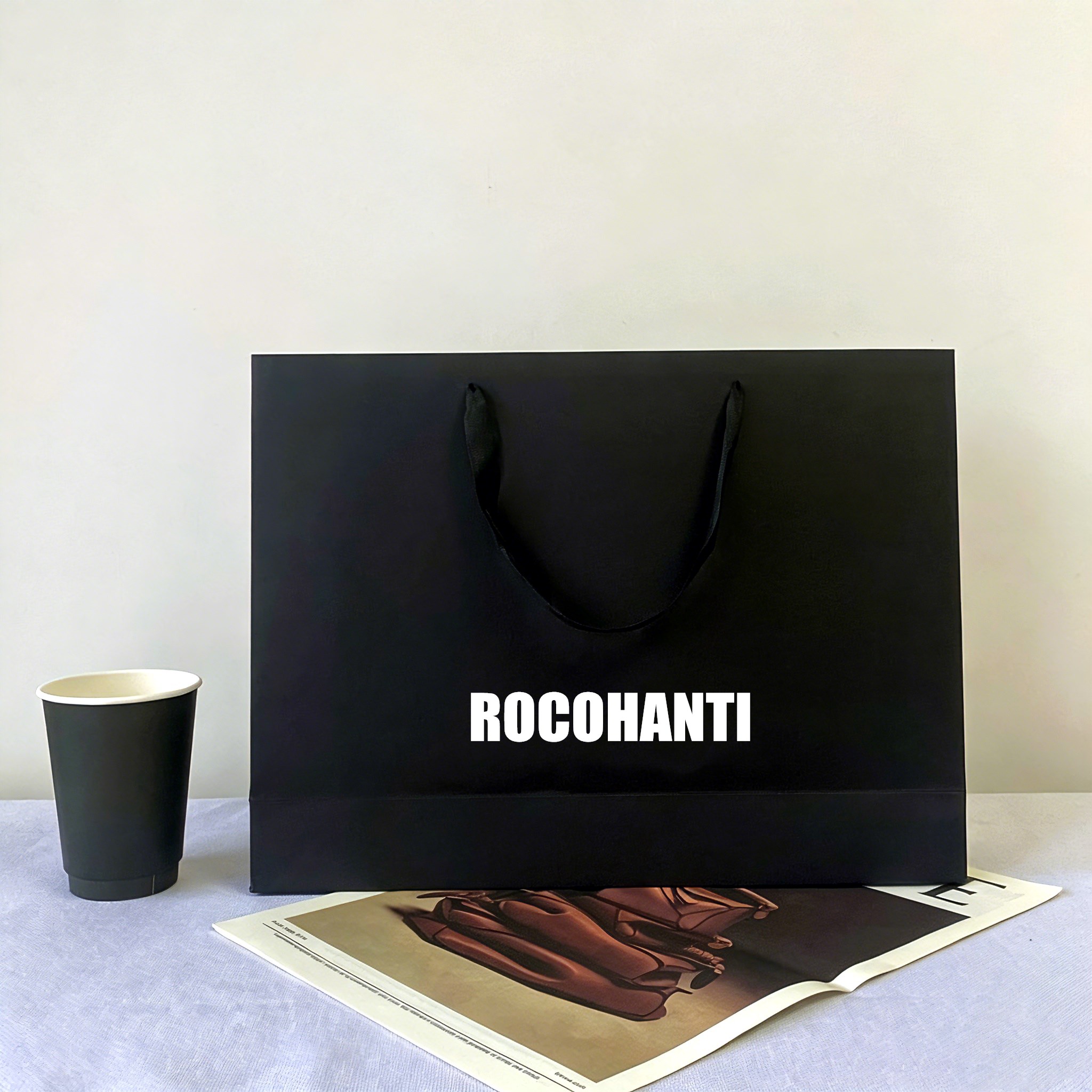 50pcs Recyclable Black Shoppin - Event Party Shop 评论和价格