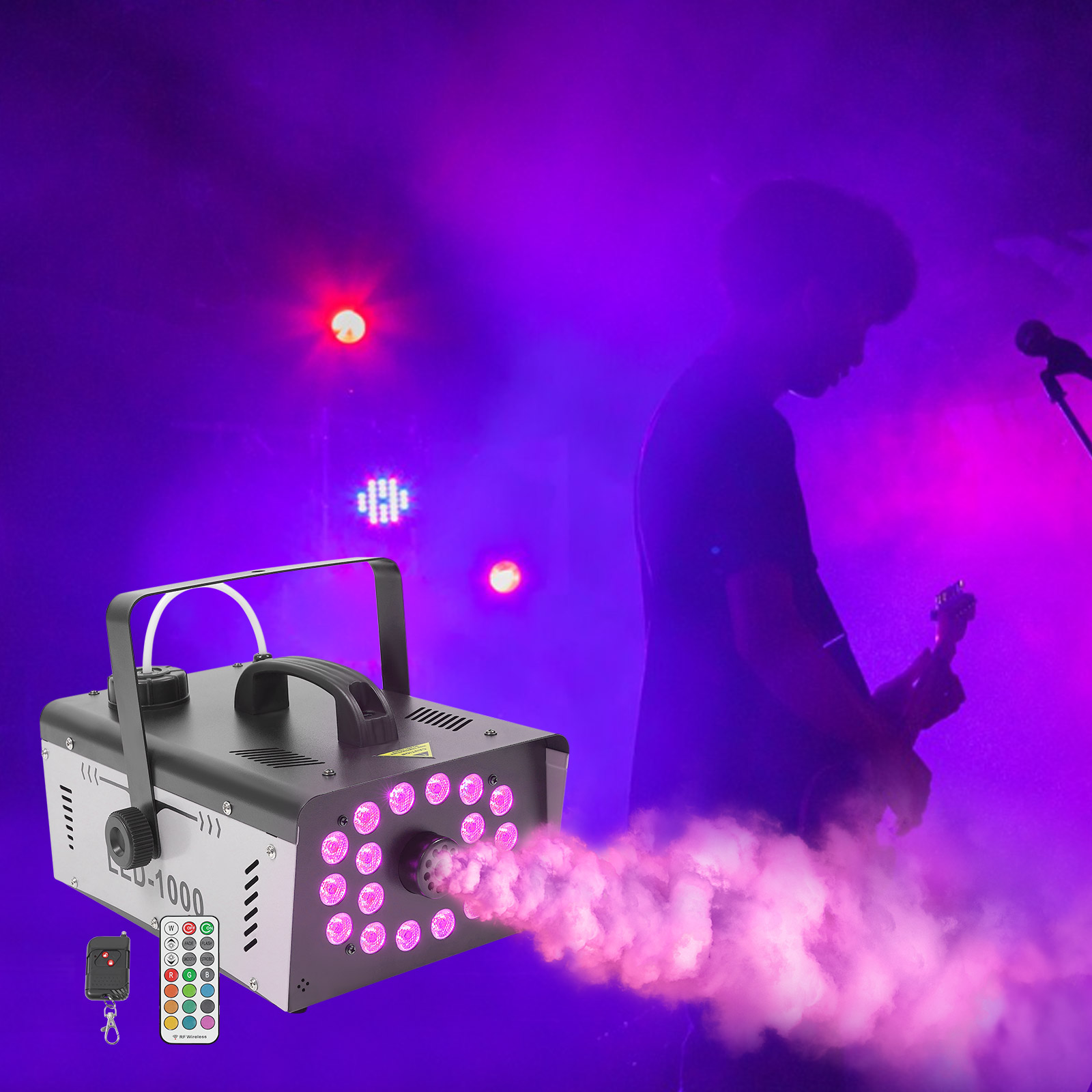 Smoke Machine 1000W 18 LED Sta - Event Party Dj 评论和价格