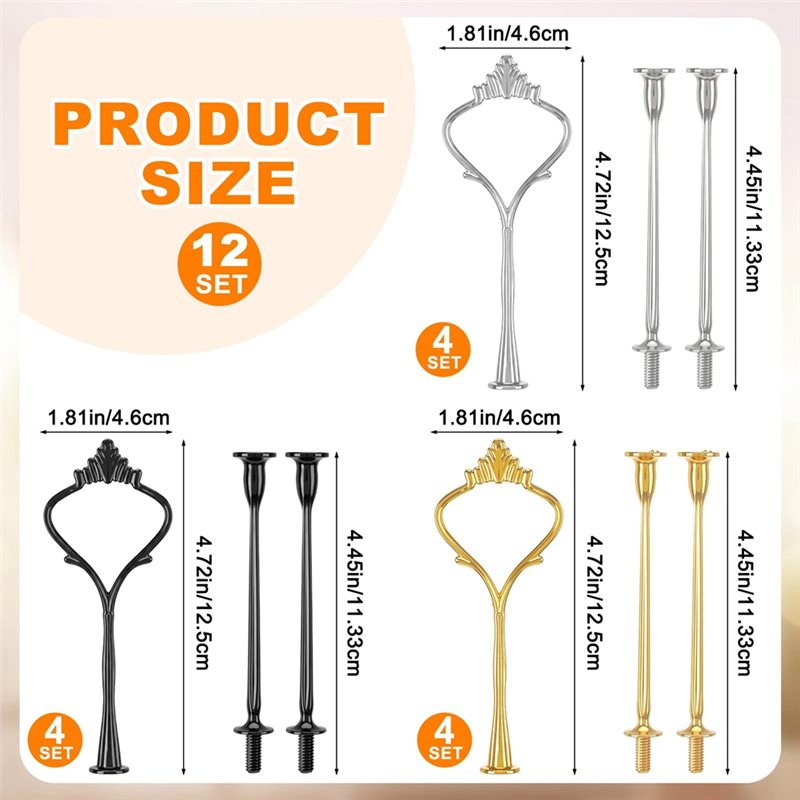 ABVC Hardware Kit 12 Sets 3 Ti - Cupcake Stand Tier 评论和价格