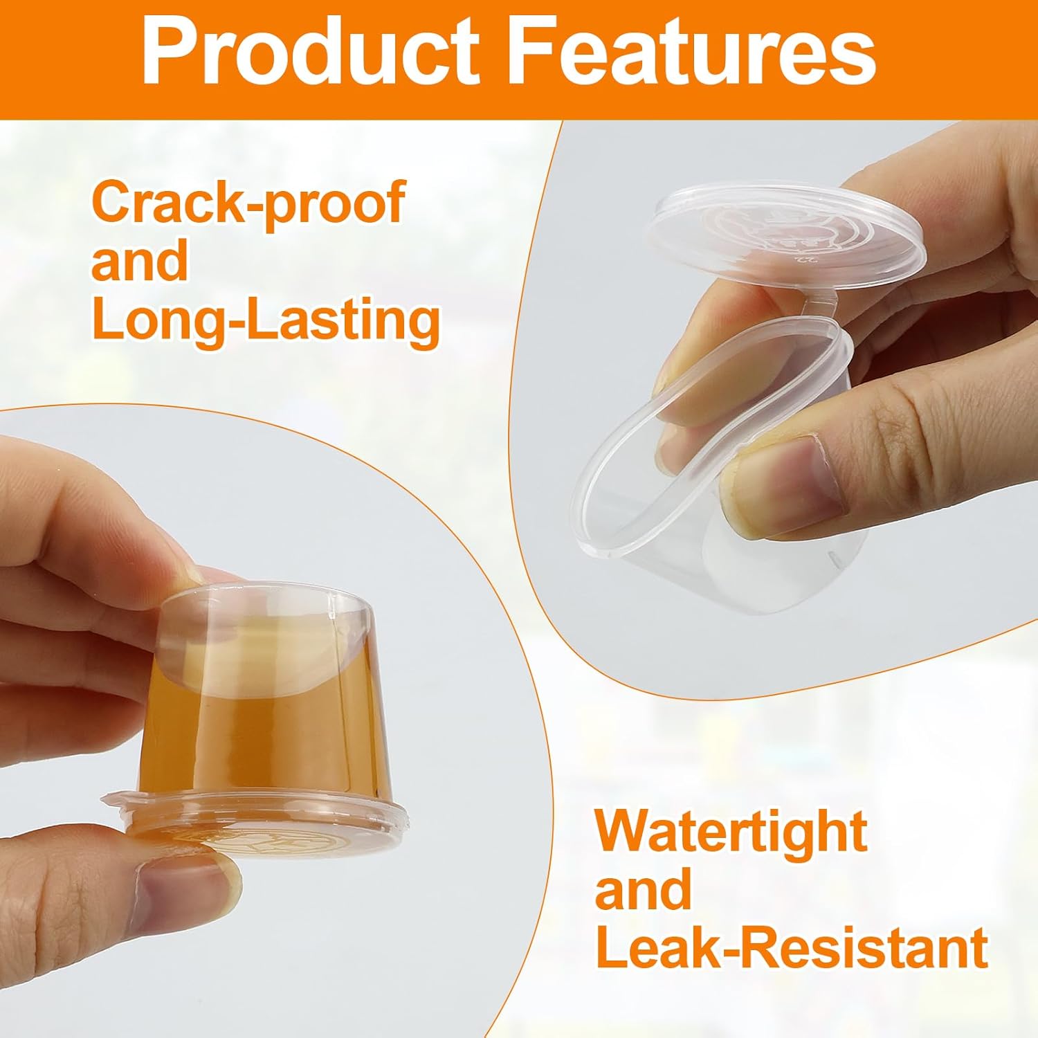 Disposable Clear Plastic Sauce - Plastic Cup 50Pcs 评论和价格