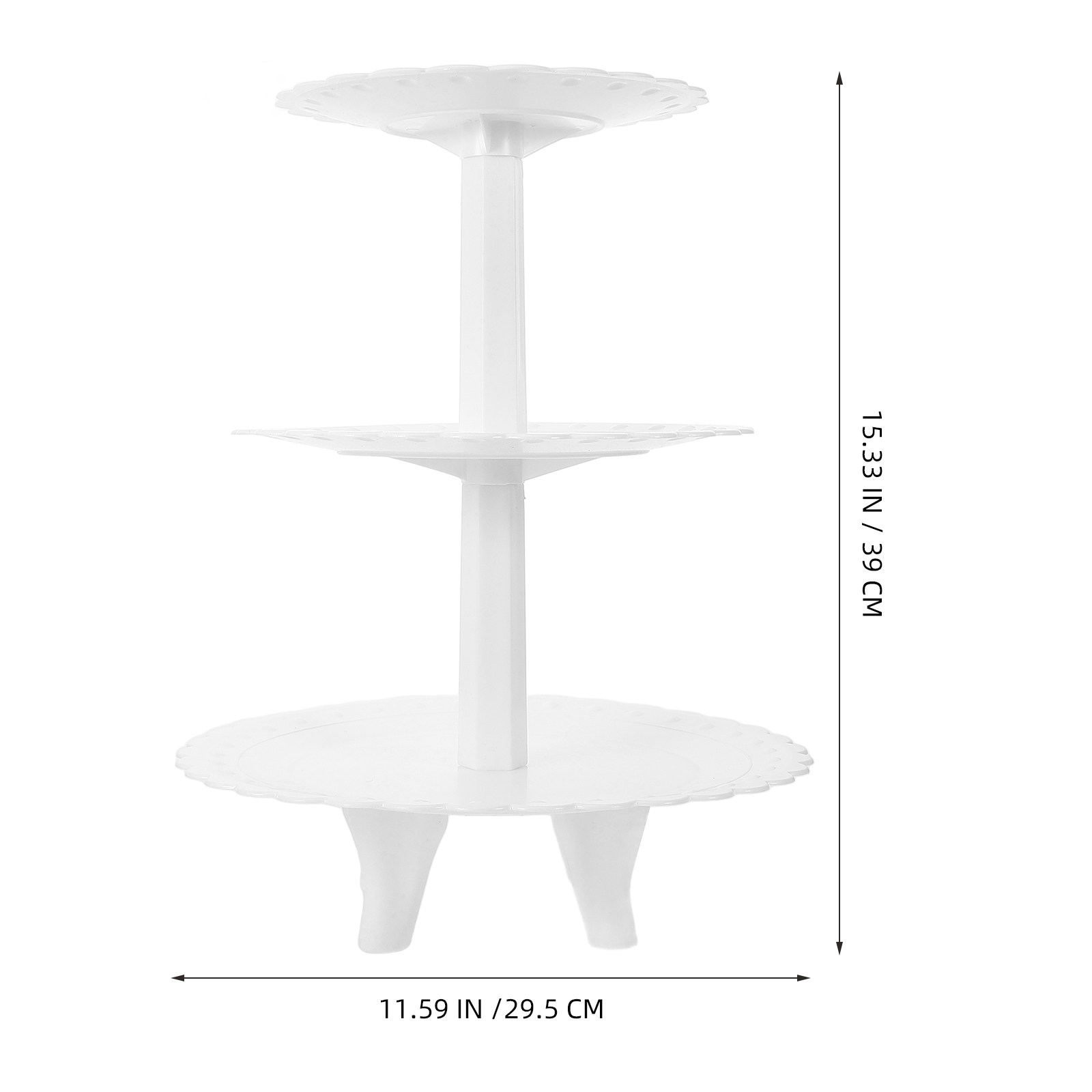 Three-Tier Plastic Cake Stand  - Cupcake Stand Tier 评论和价格