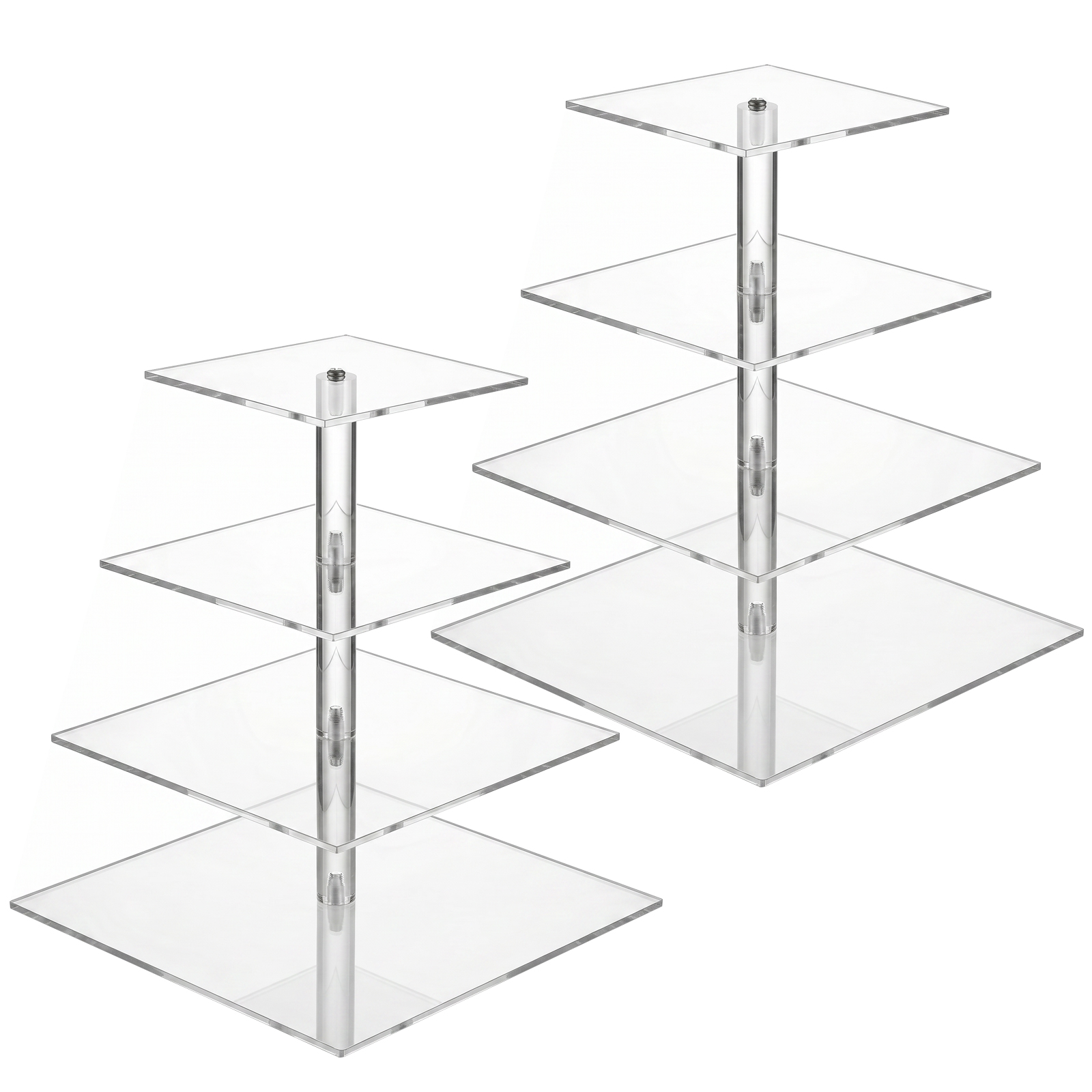 4 Tier Clear Cupcake Stand Cle - Cupcake Stand Tier 评论和价格