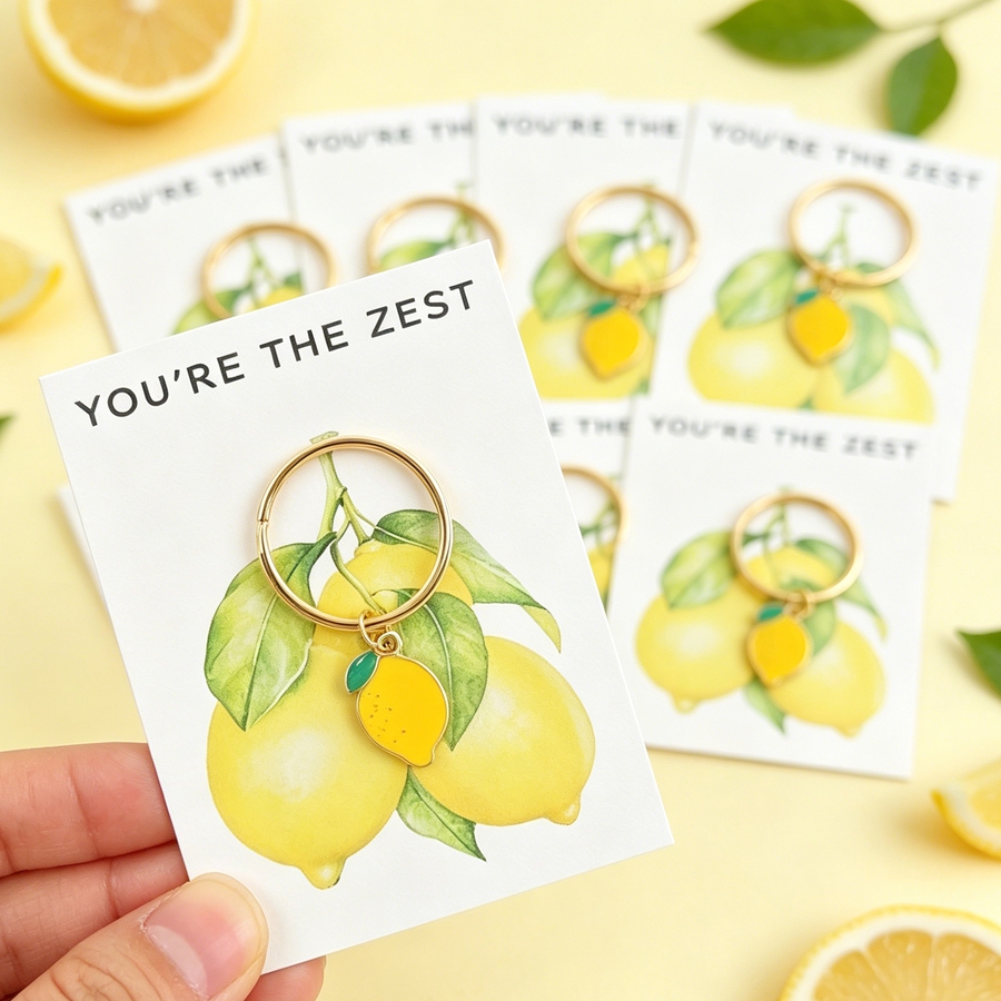 7 Chic Lemon Keychains, Includ - Event Party 评论和价格