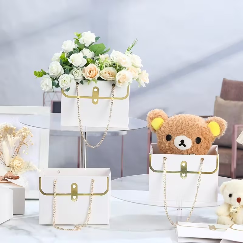 Portable Flower Paper Packagin - Event Party Box 评论和价格