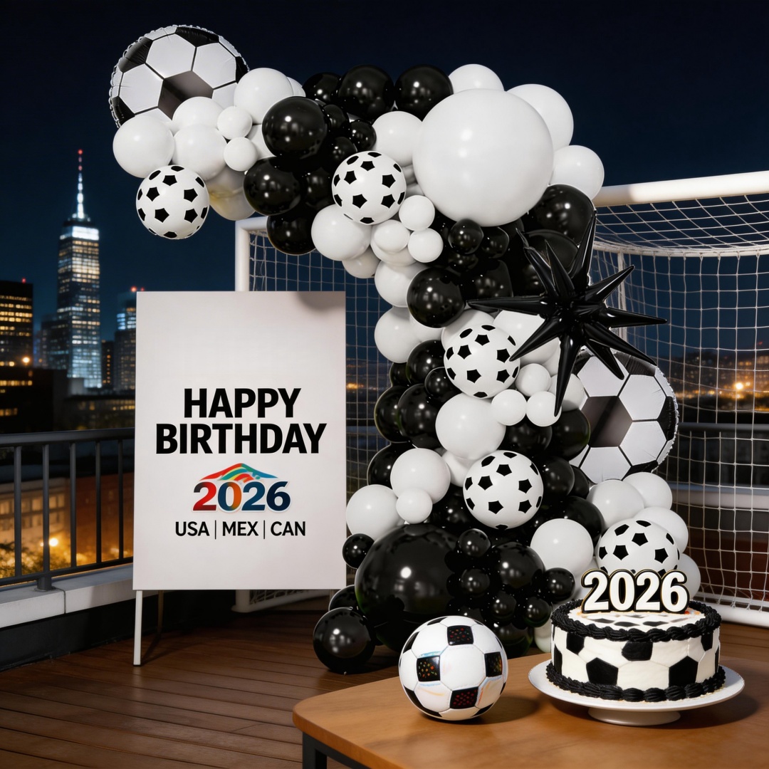 102Pcs Black and White Footbal - Balloon Arch Kit 评论和价格