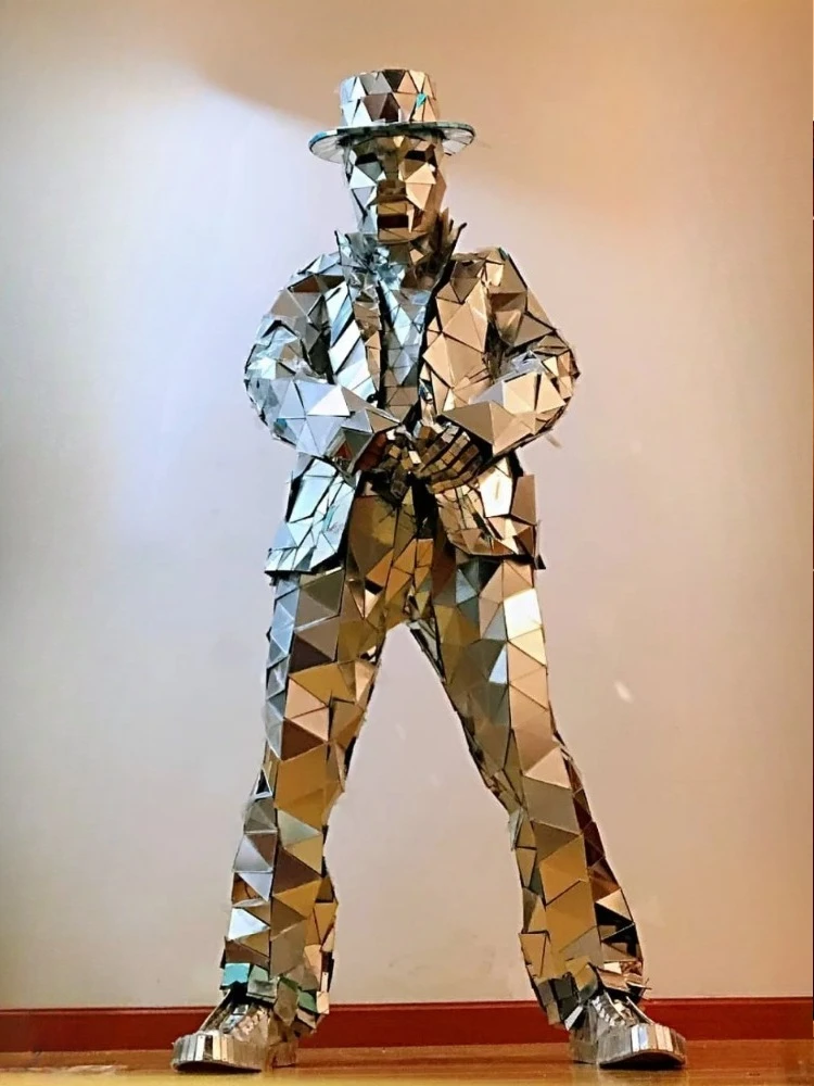 Mirror Man Costume Sliver glas - Event Party Dj 评论和价格
