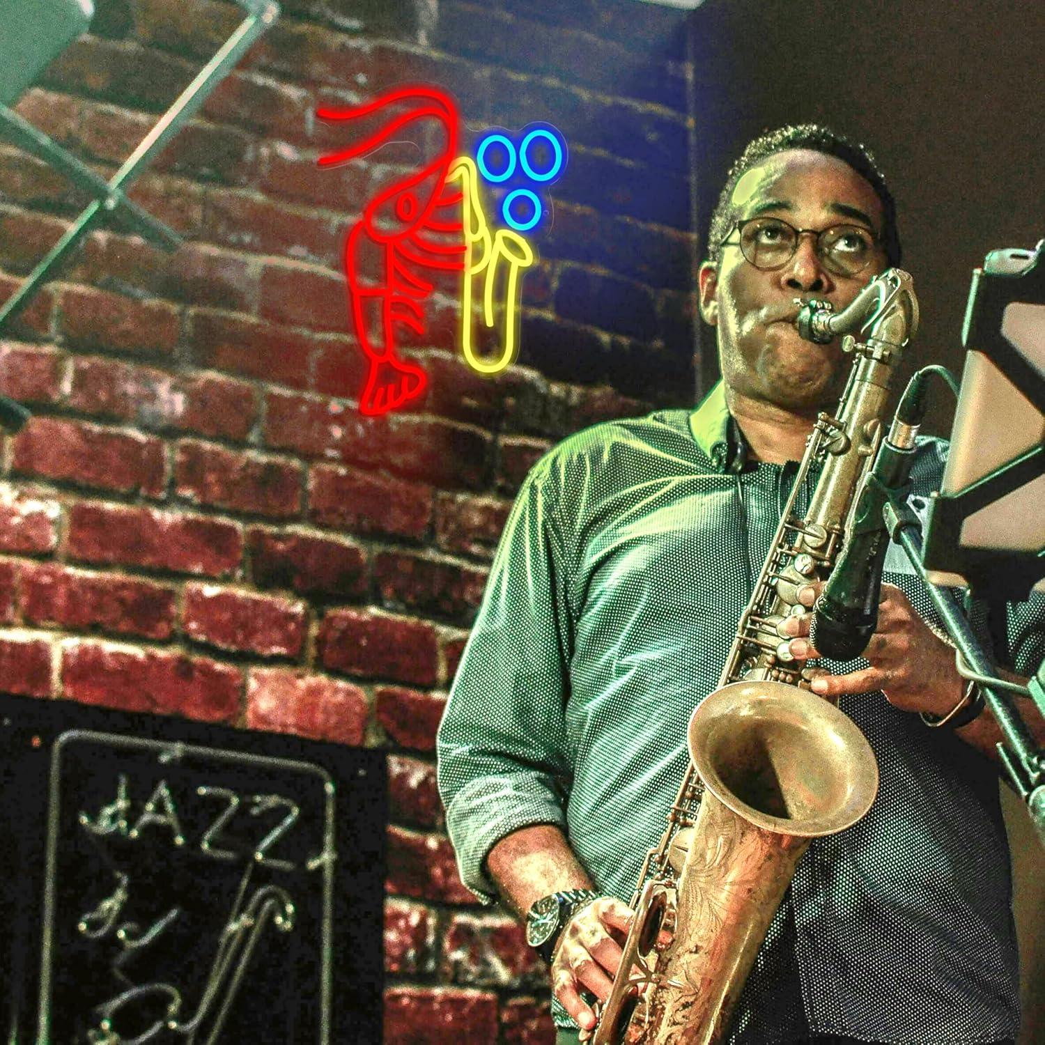 Lobster Saxophone Neon Sign Ja - Neon Sign Party 评论和价格