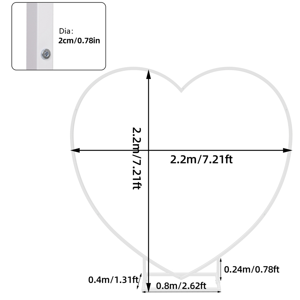White Heart Shape Balloon Arch - Balloon Arch Kit 评论和价格