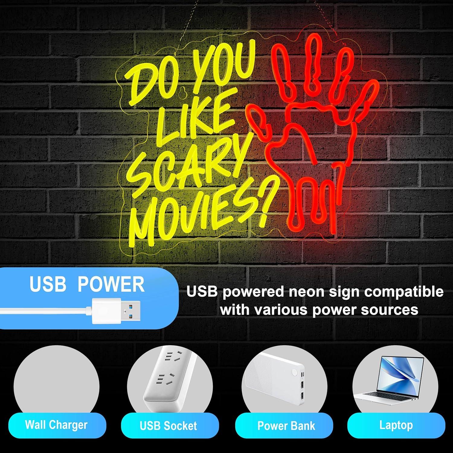 Do You Like Scary Movies Neon  - Neon Sign Party 评论和价格