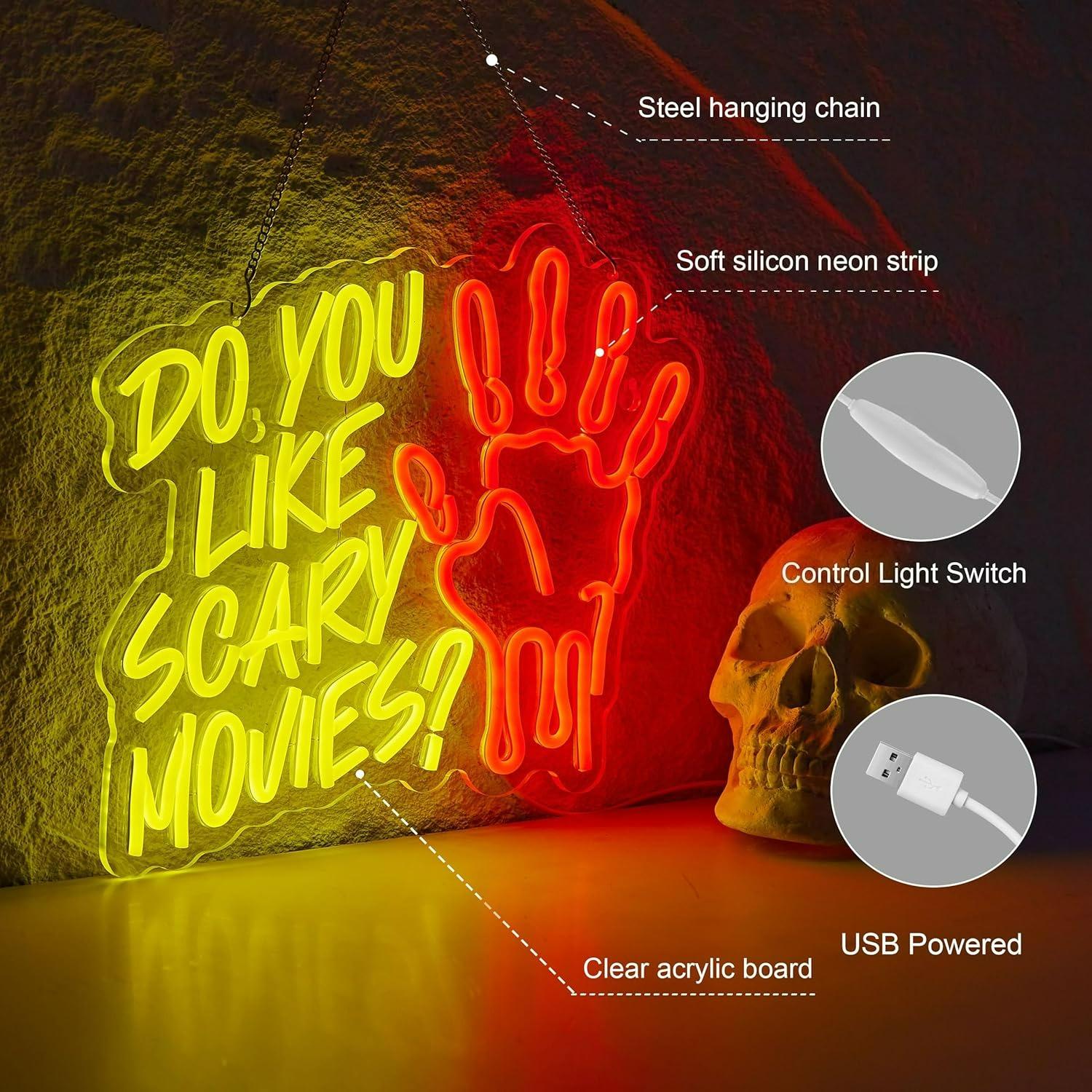 Do You Like Scary Movies Neon  - Neon Sign Party 评论和价格
