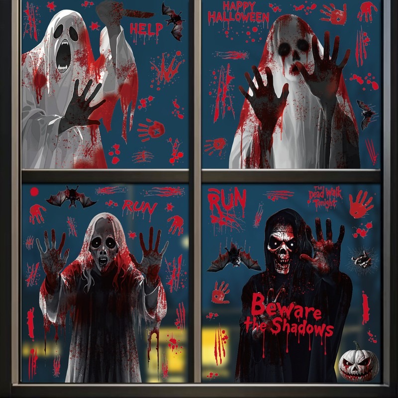 Halloween Window Clings Ghost  - Party Event Supply Store 评论和价格