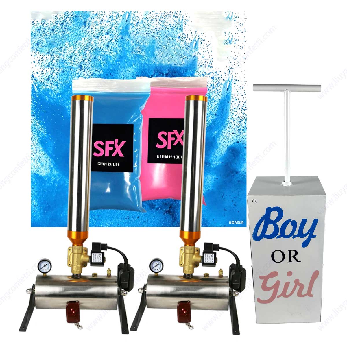 TNT Gender Reveal Electric Can - Confetti Cannon Tube 评论和价格
