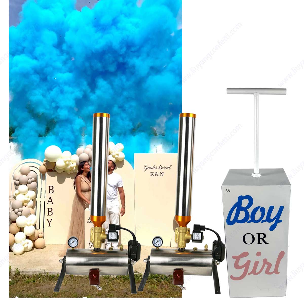 TNT Gender Reveal Electric Can - Confetti Cannon Tube 评论和价格