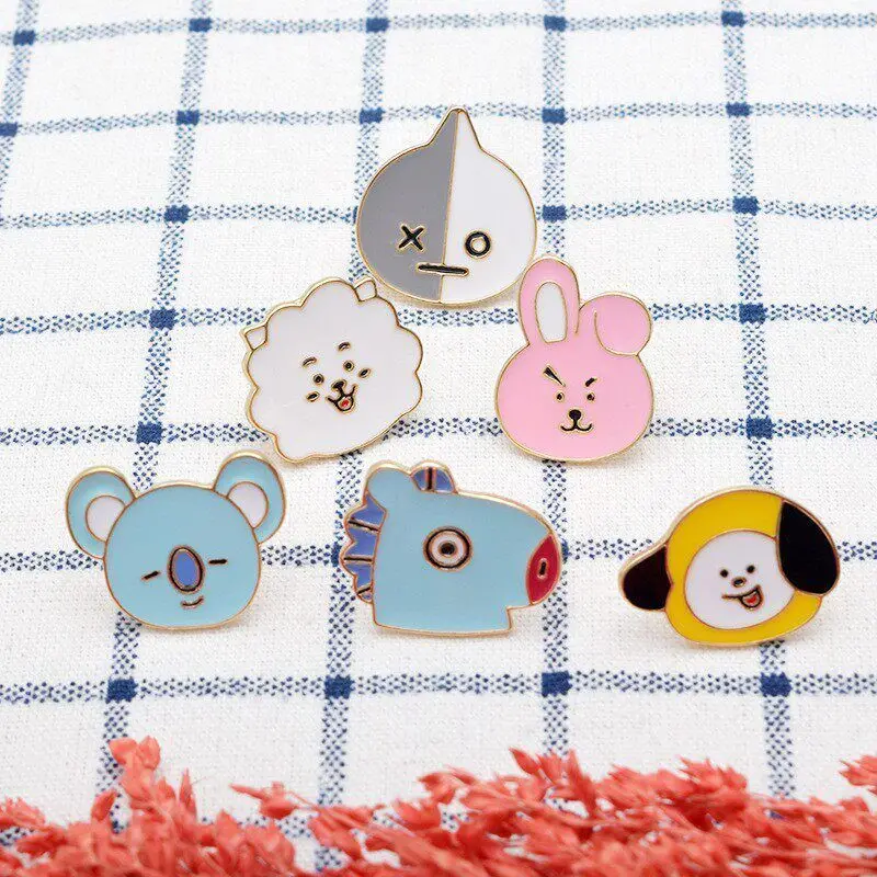 BT21 Metal Brooch Badges Carto - Supply Event 评论和价格