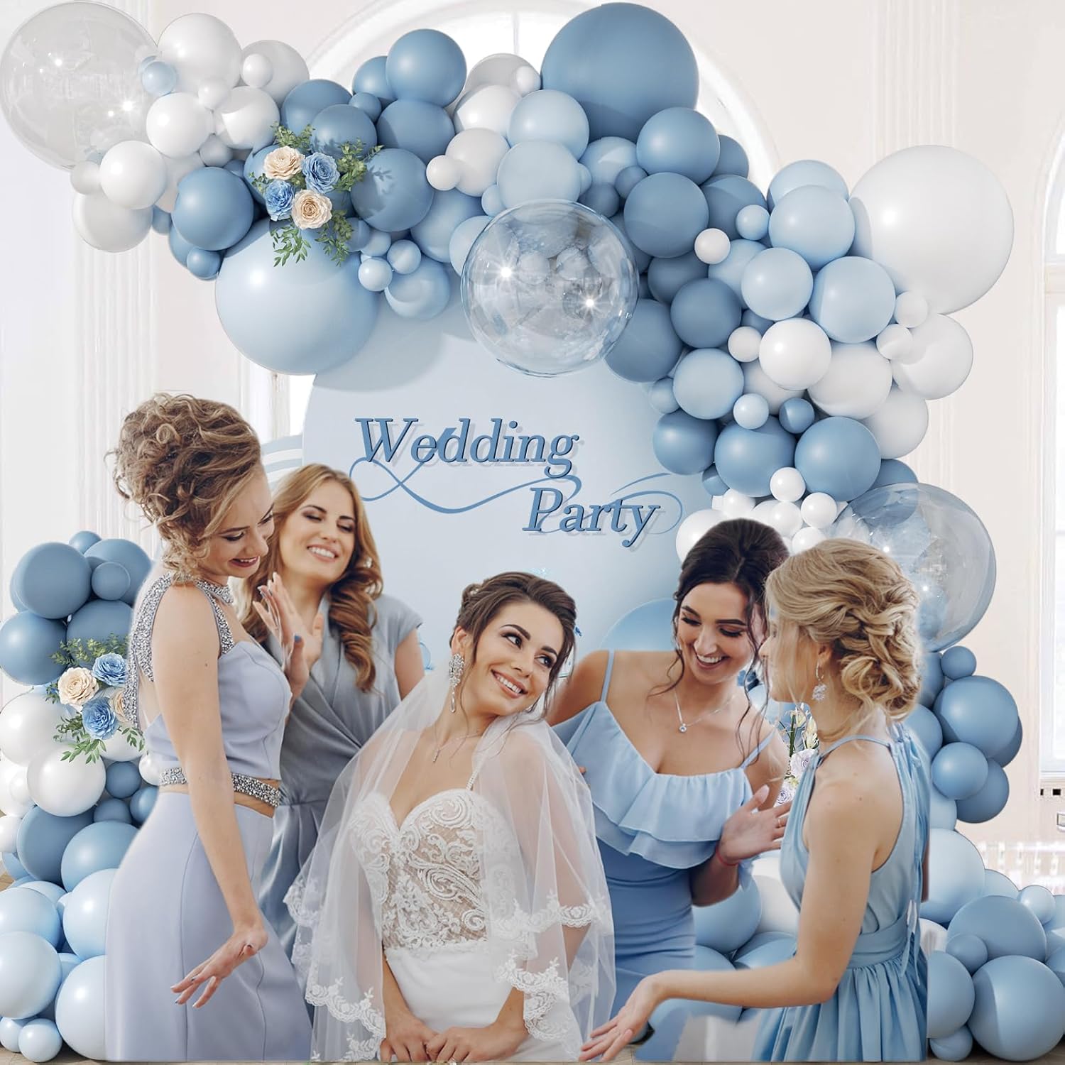 105Pcs Dusty Blue Balloon Arch - Balloon Arch Kit 评论和价格